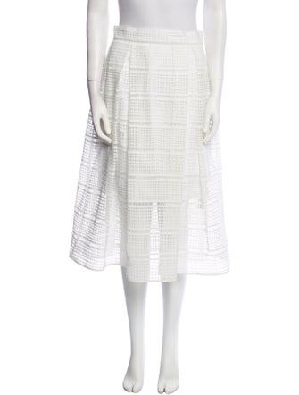 Nicholas Lasercut Accents Midi Length Skirt