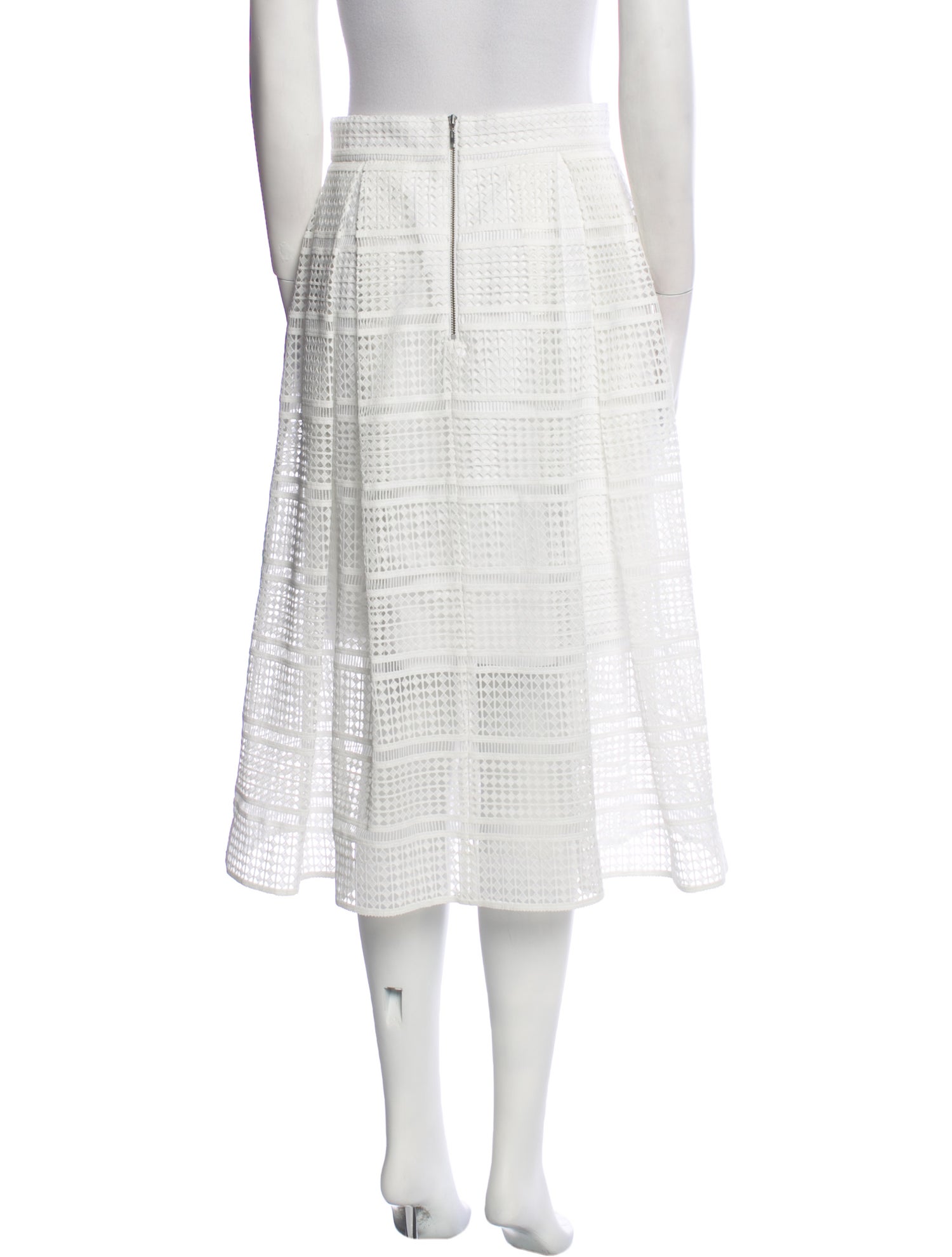 Nicholas Lasercut Accents Midi Length Skirt