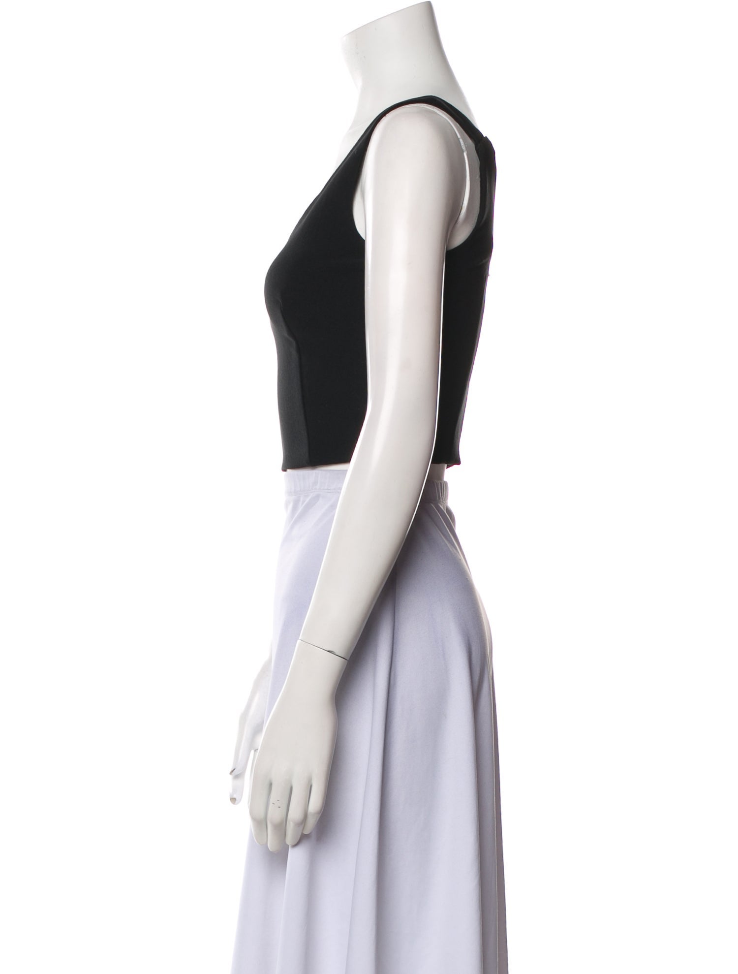 Nicholas One-Shoulder Sleeveless Crop Top