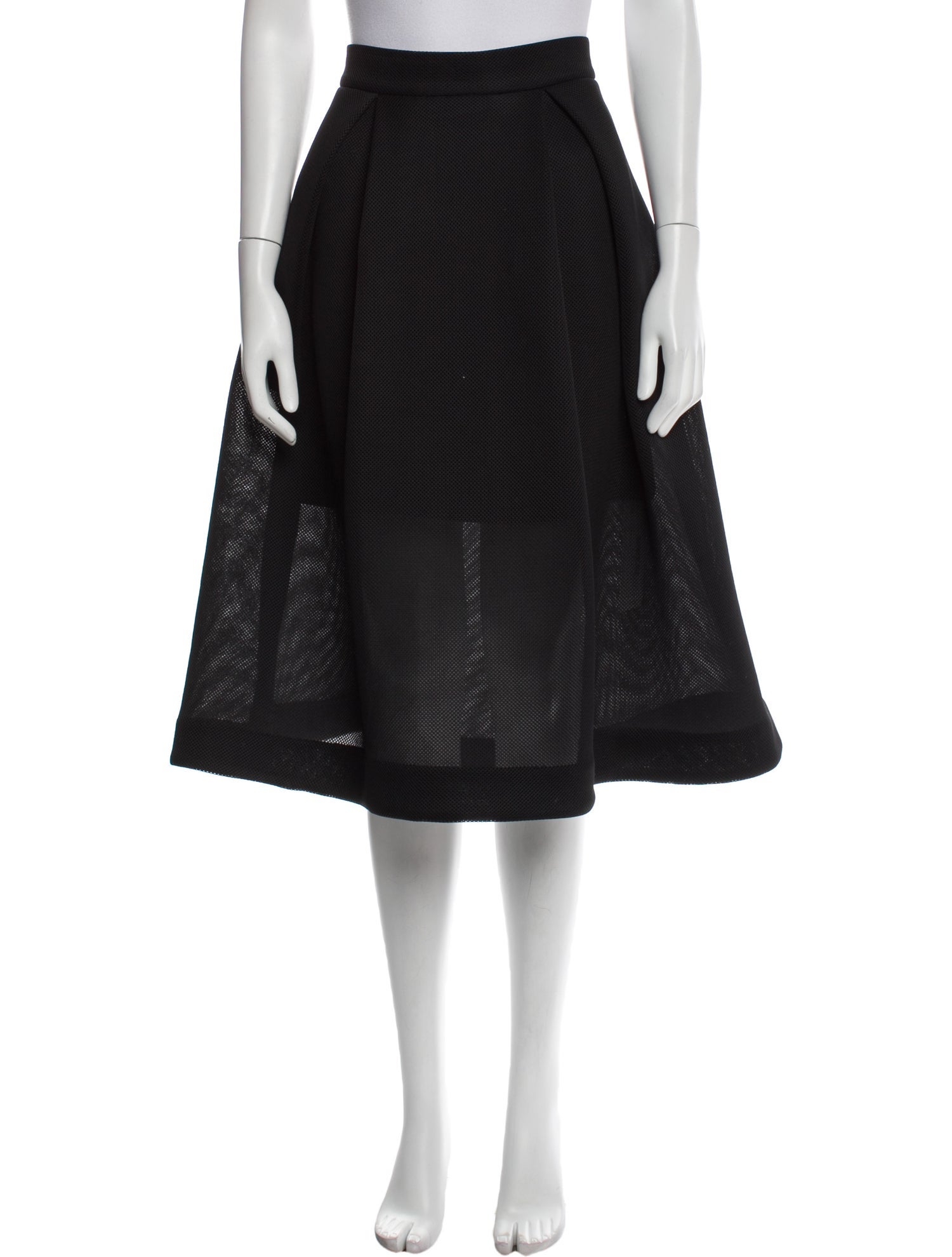 Nicholas Pleated Accents Knee-Length Skirt