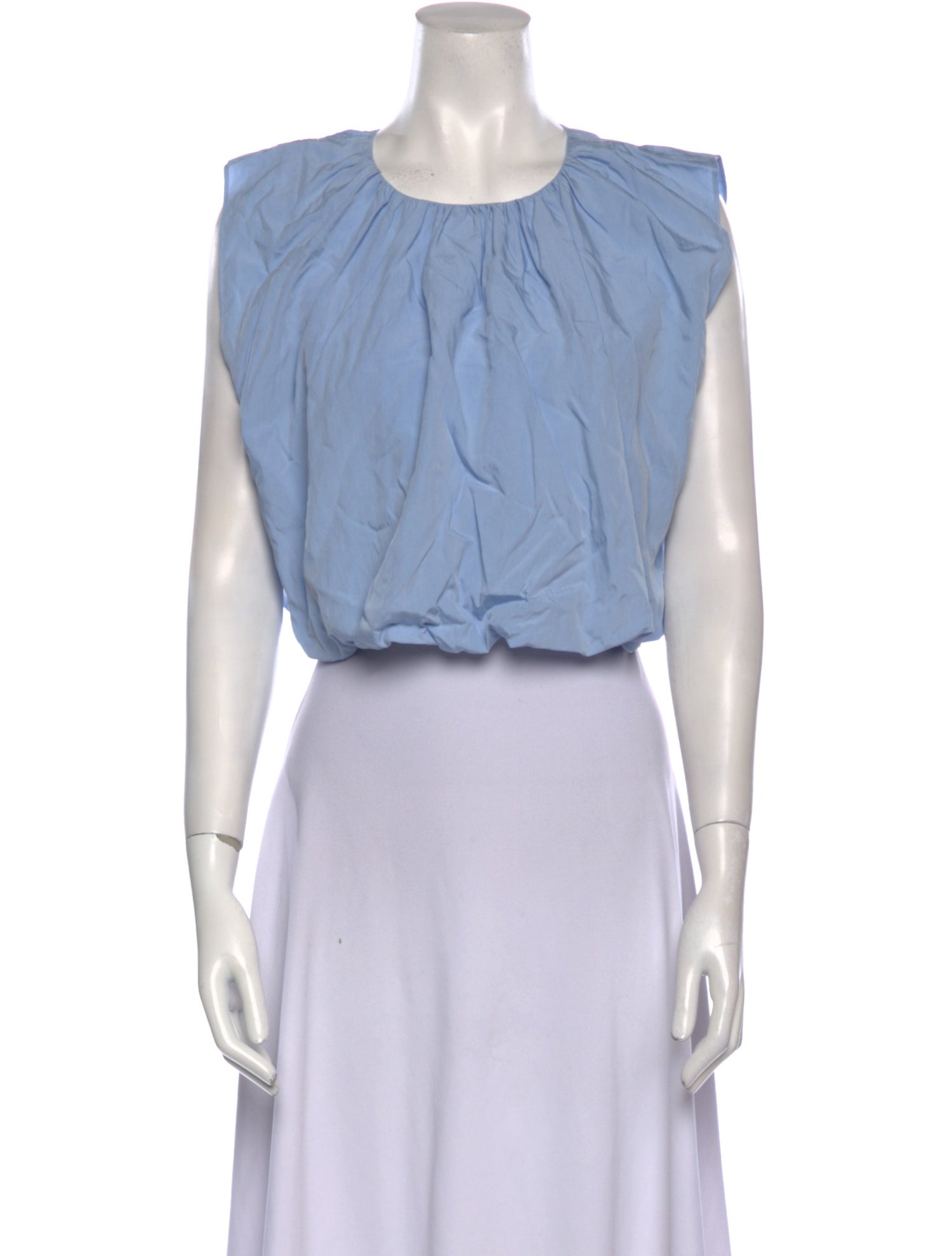 Nicholas Crew Neck Sleeveless Crop Top