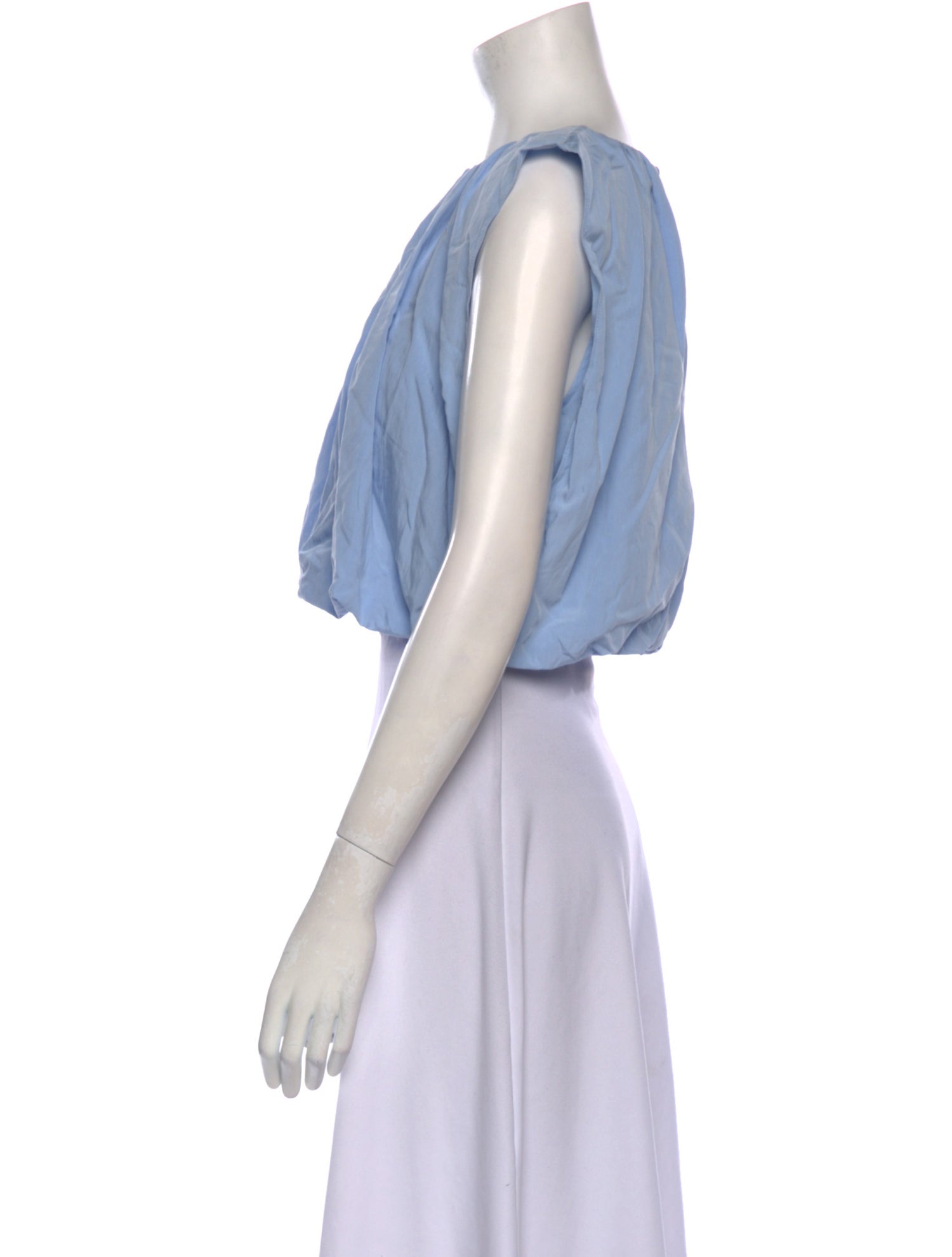 Nicholas Crew Neck Sleeveless Crop Top