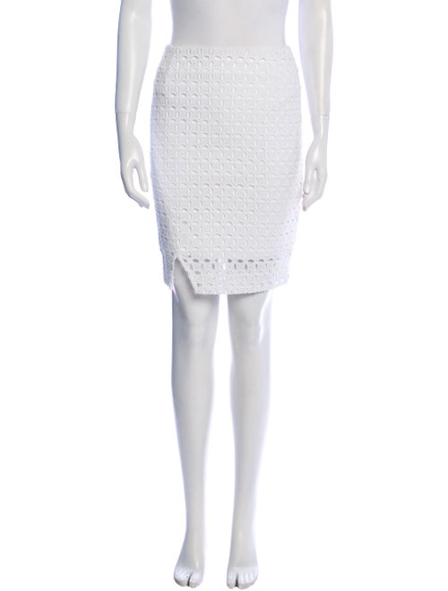 Nicholas Eyelet Trim Knee-Length Skirt