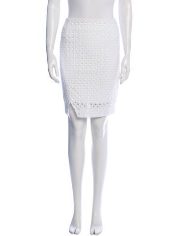 Nicholas Skirts Eyelet Trim Knee-Length Skirt US 2 | XS