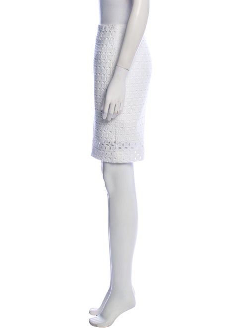 Nicholas Eyelet Trim Knee-Length Skirt