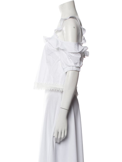 Nicholas Square Neckline Short Sleeve Crop Top