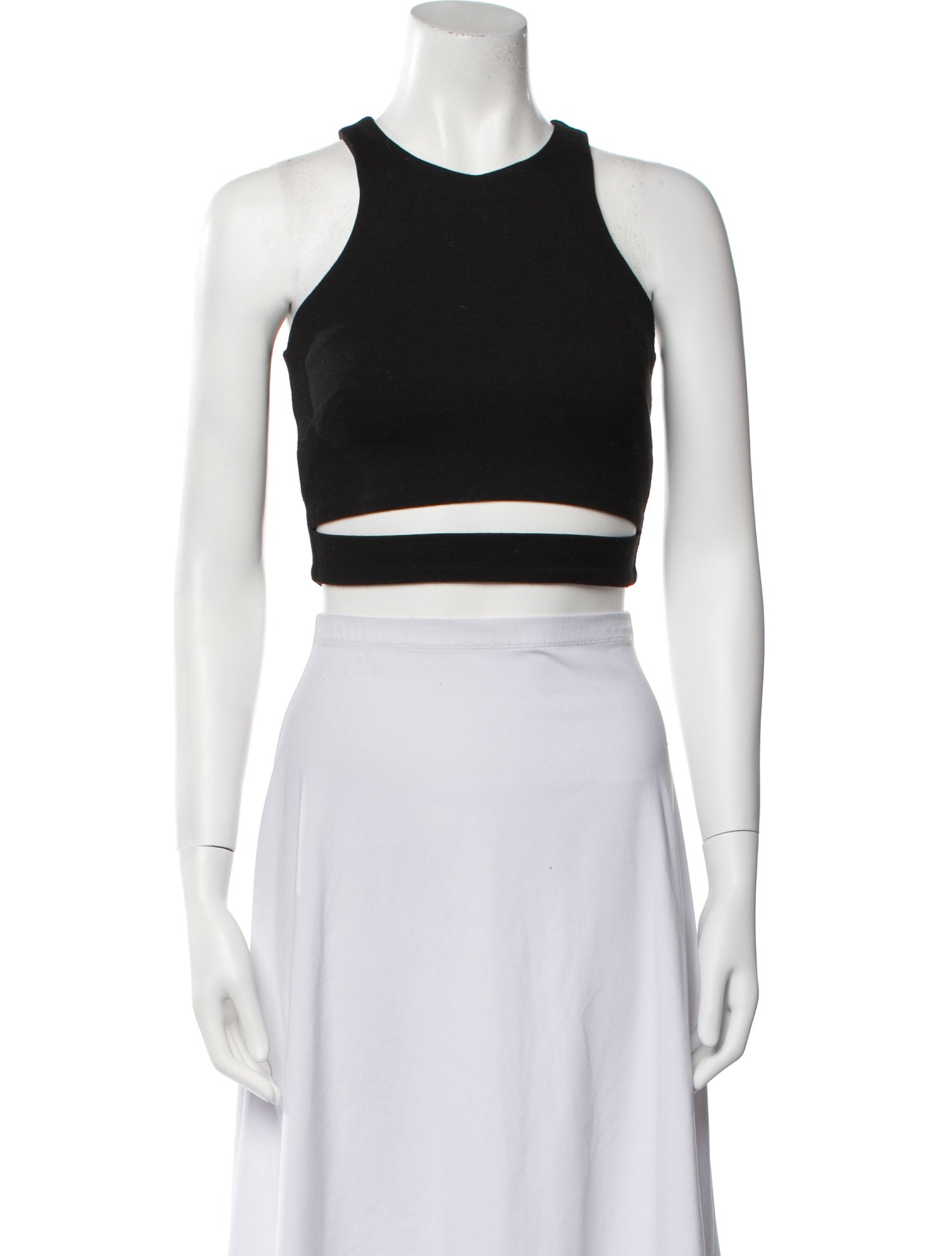 Nicholas Crew Neck Sleeveless Crop Top