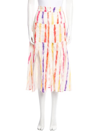 Nicholas Tie-Dye Print Midi Length Skirt