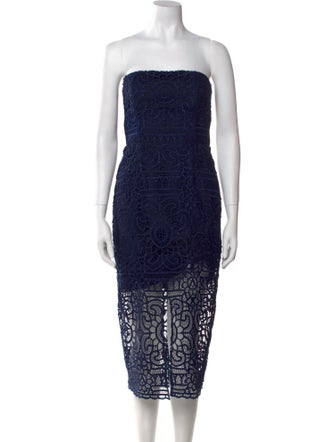 Nicholas Crochet Knee-Length Dress