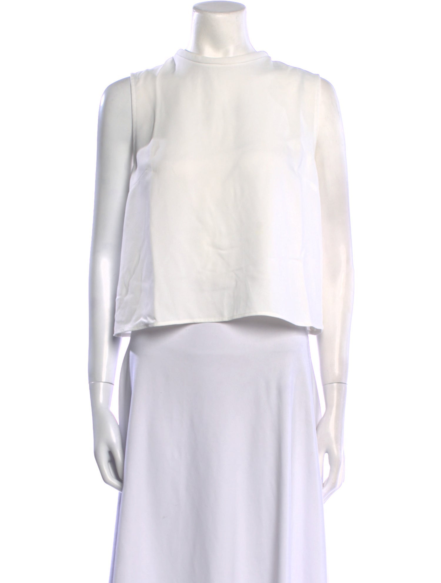 Nicholas Mock Neck Sleeveless Crop Top