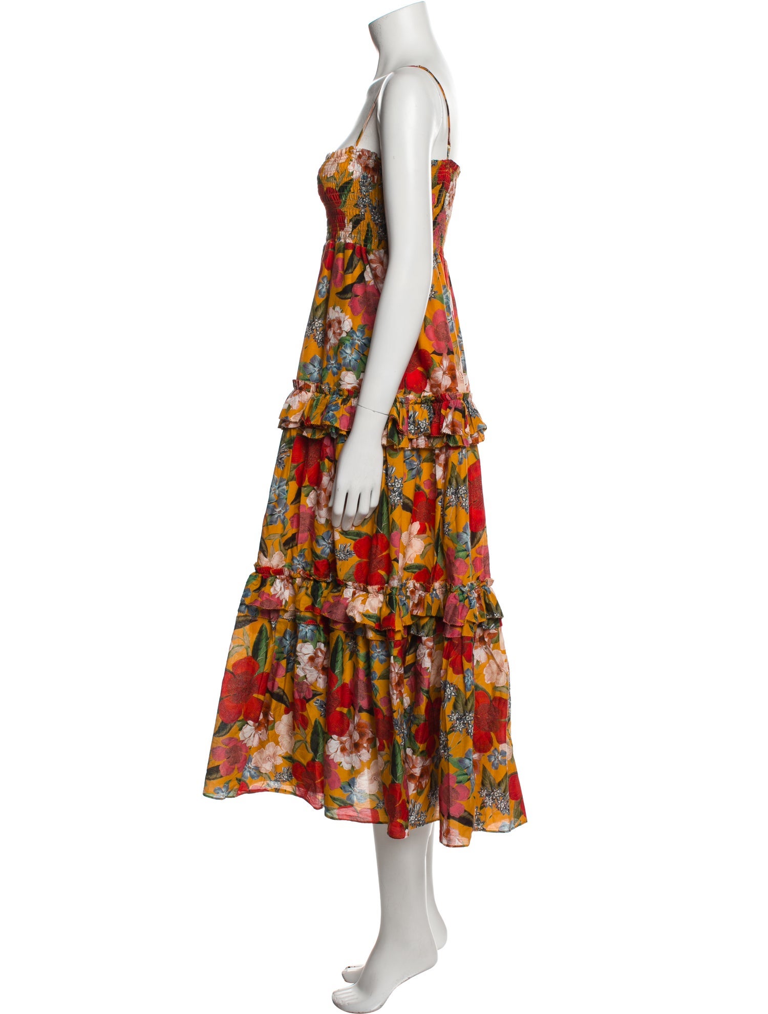 Nicholas Floral Print Midi Length Dress