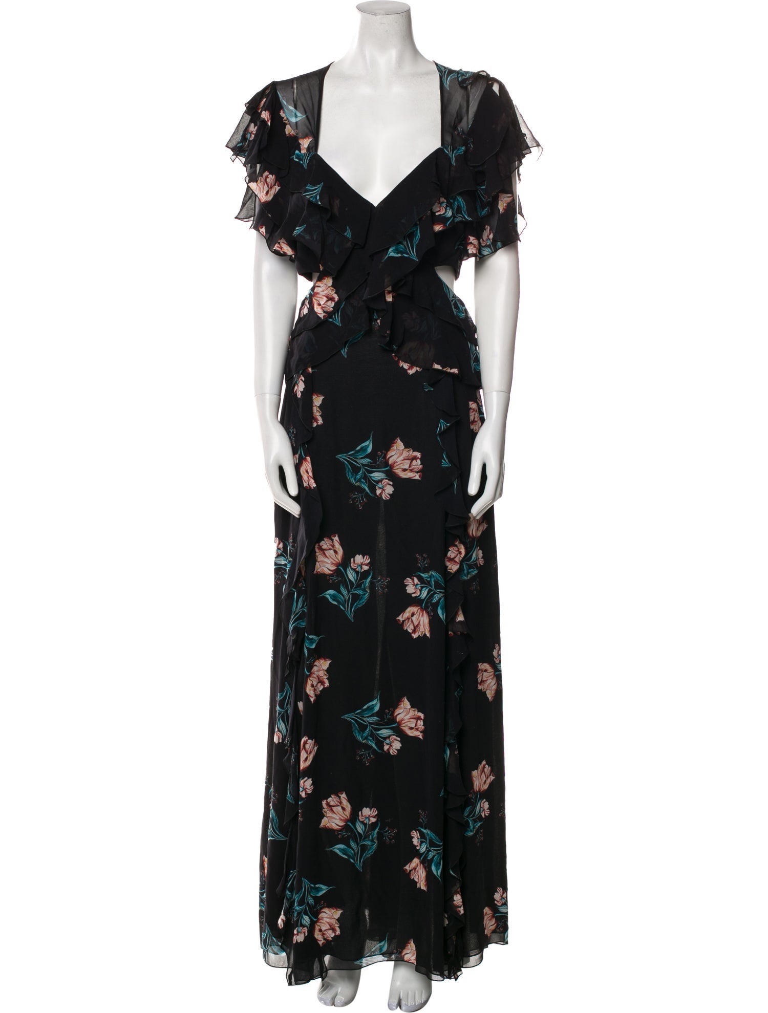 Nicholas Floral Print Long Dress w/ Tags