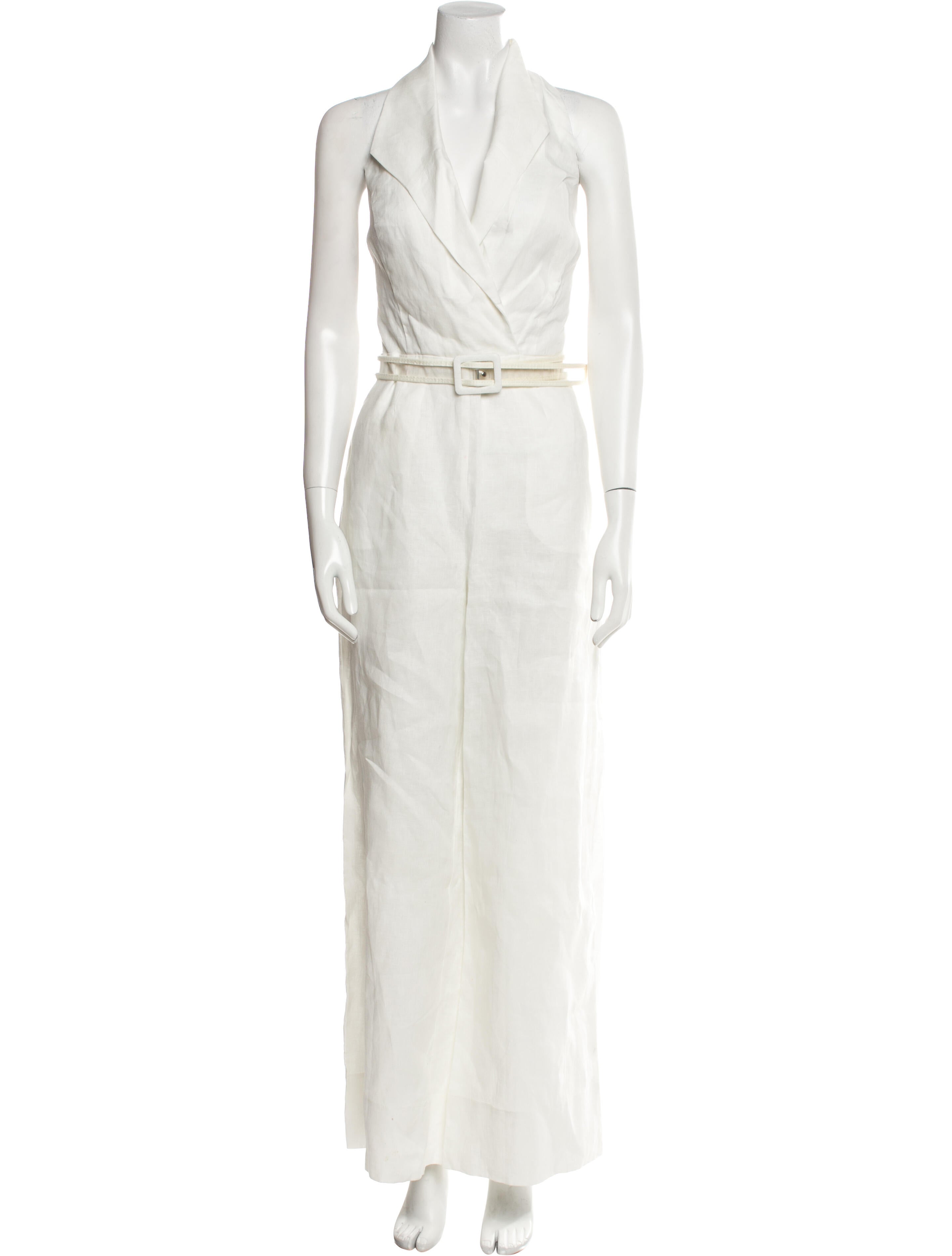 Nicholas Linen V-Neck Jumpsuit