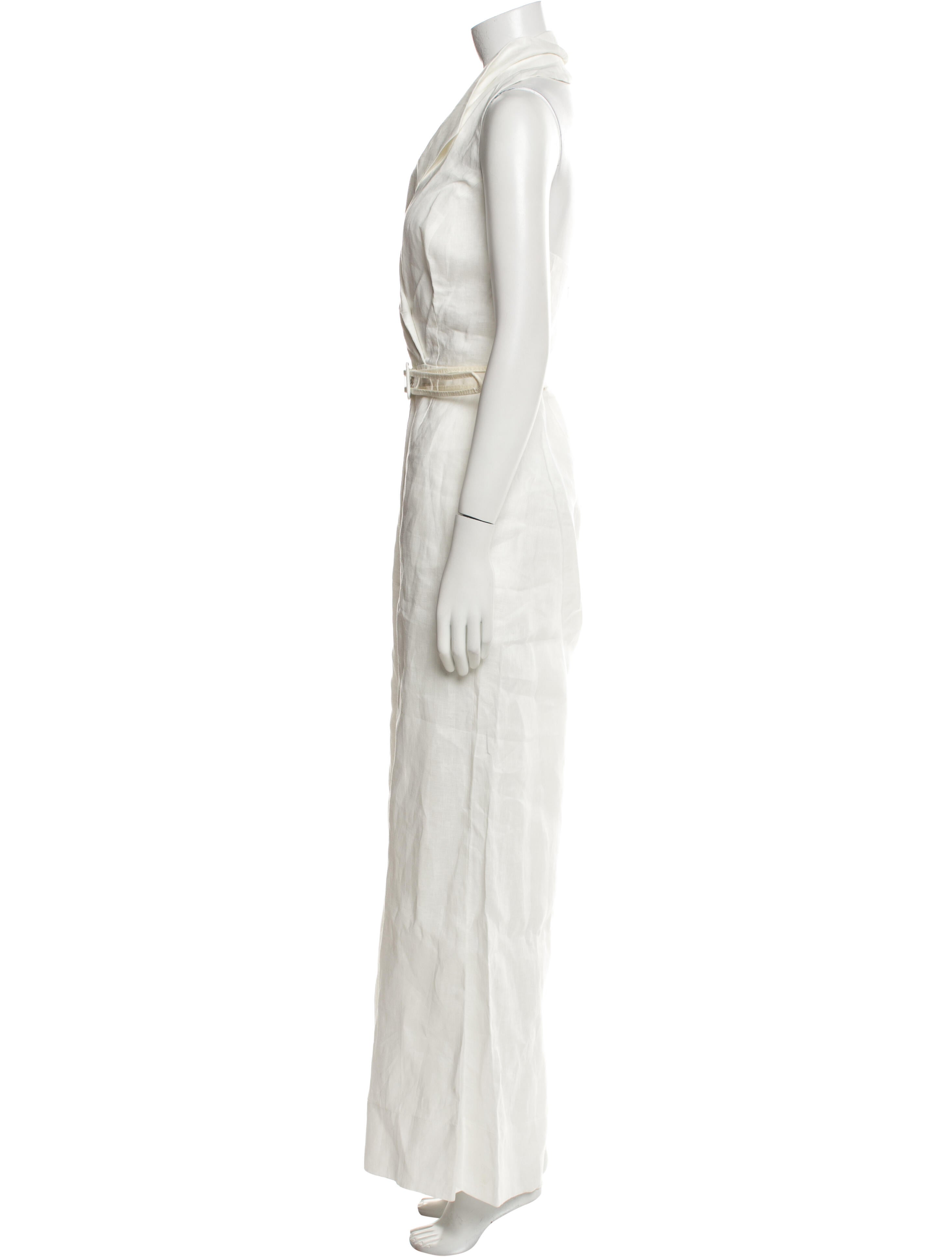 Nicholas Linen V-Neck Jumpsuit