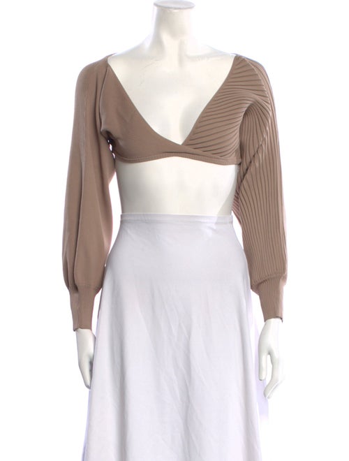 Nicholas V-Neck Long Sleeve Crop Top