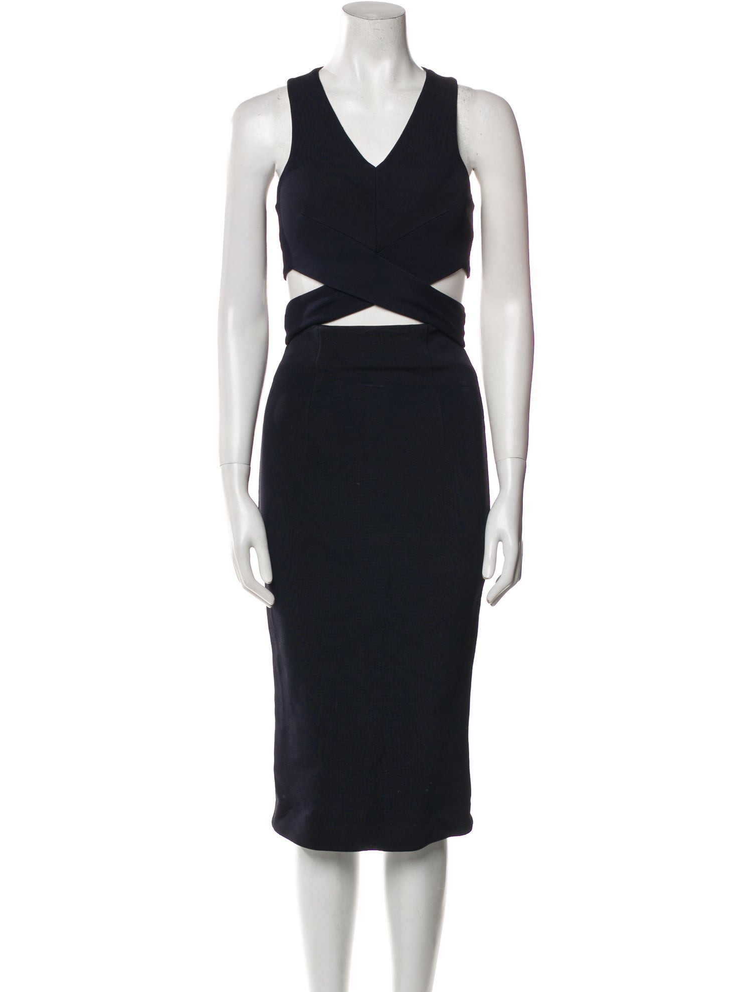 Nicholas V-Neck Midi Length Dress