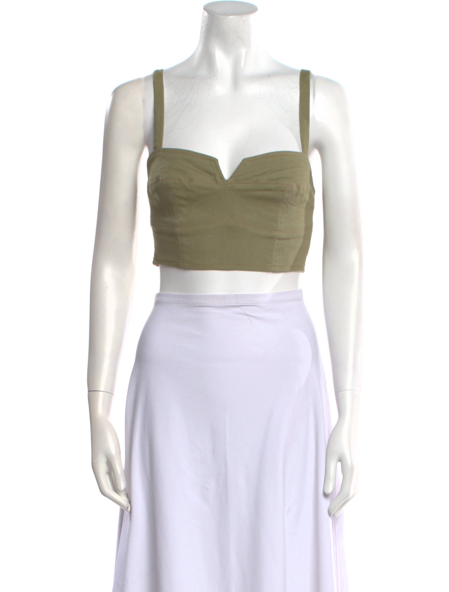 Nicholas Square Neckline Sleeveless Crop Top