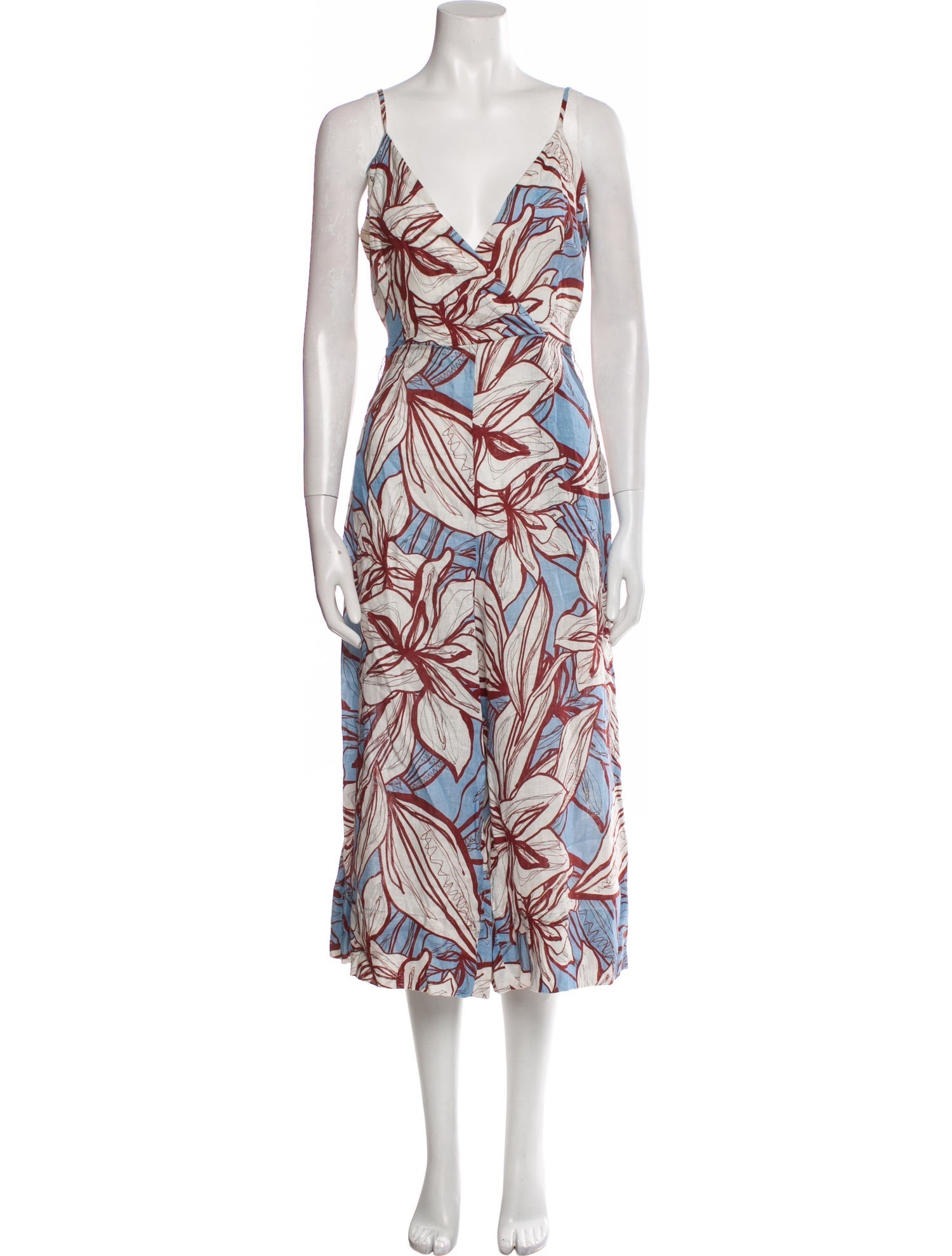 Nicholas Linen Floral Print Jumpsuit