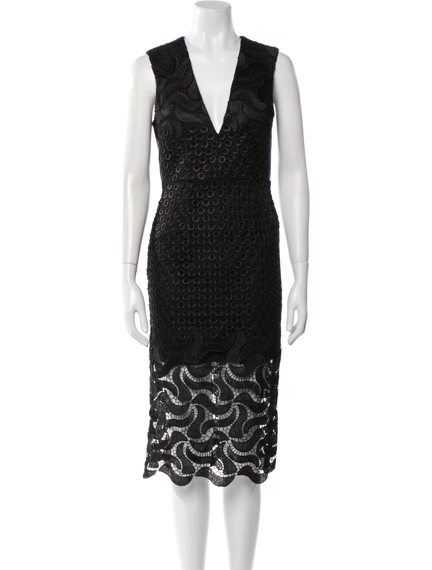 Nicholas Lace Pattern Midi Length Dress