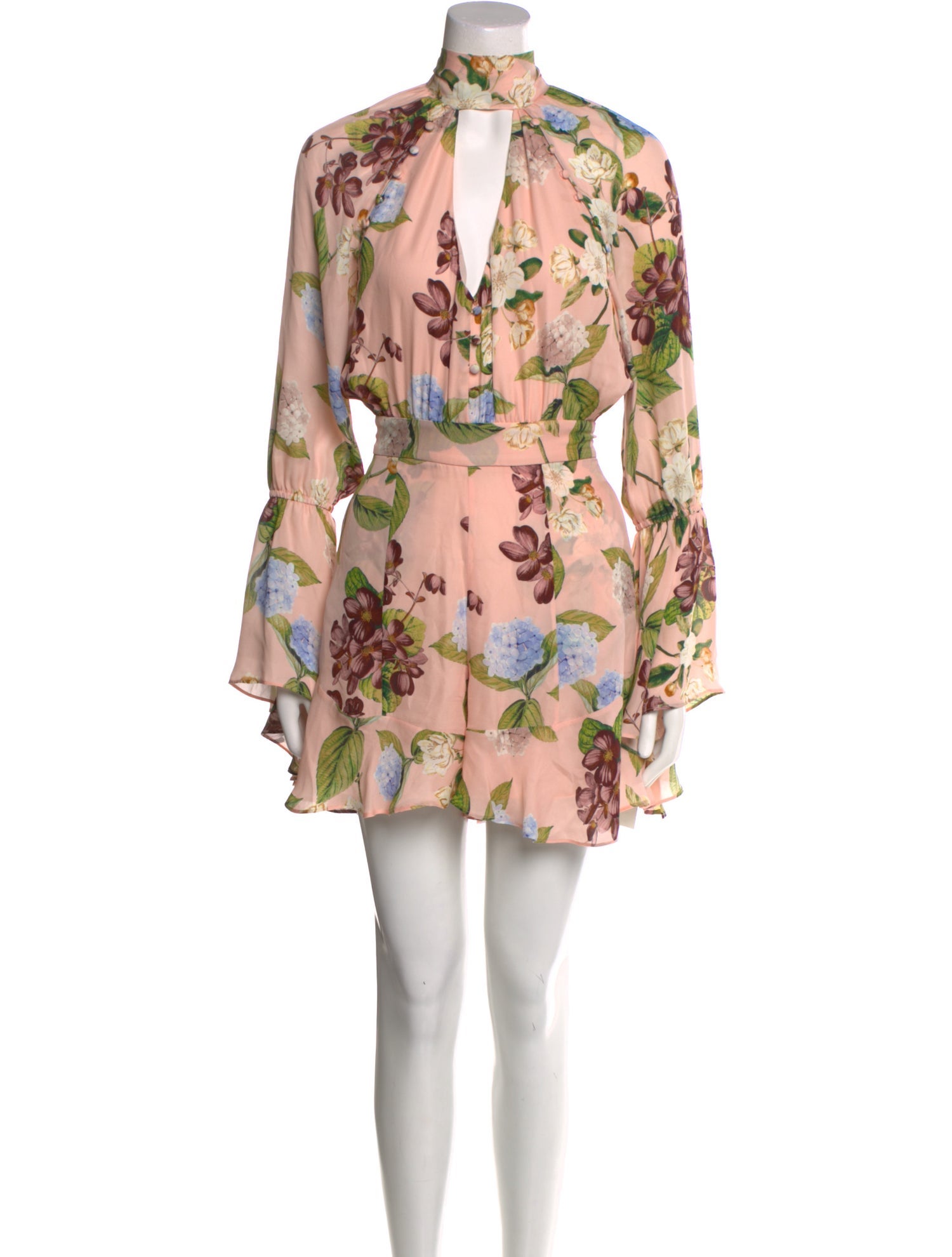 Nicholas Silk Floral Print Romper