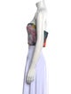 Nicholas Printed Strapless Crop Top