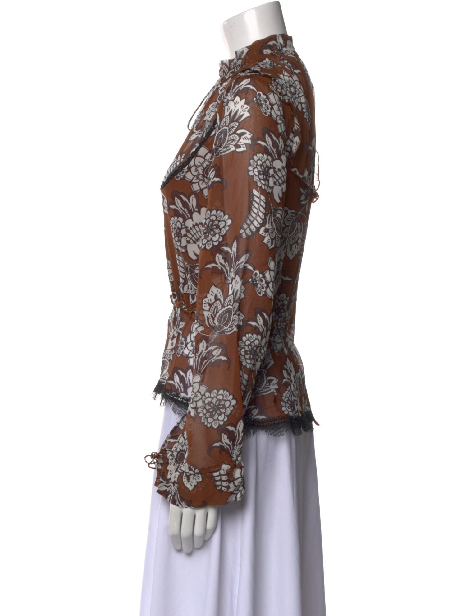 Nicholas Silk Floral Print Blouse