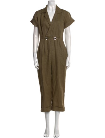 Nicholas Linen V-Neck Jumpsuit