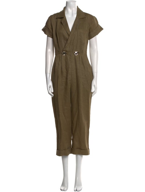 Nicholas Linen V-Neck Jumpsuit