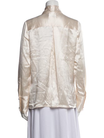 Nicholas V-Neck Long Sleeve Button-Up Top