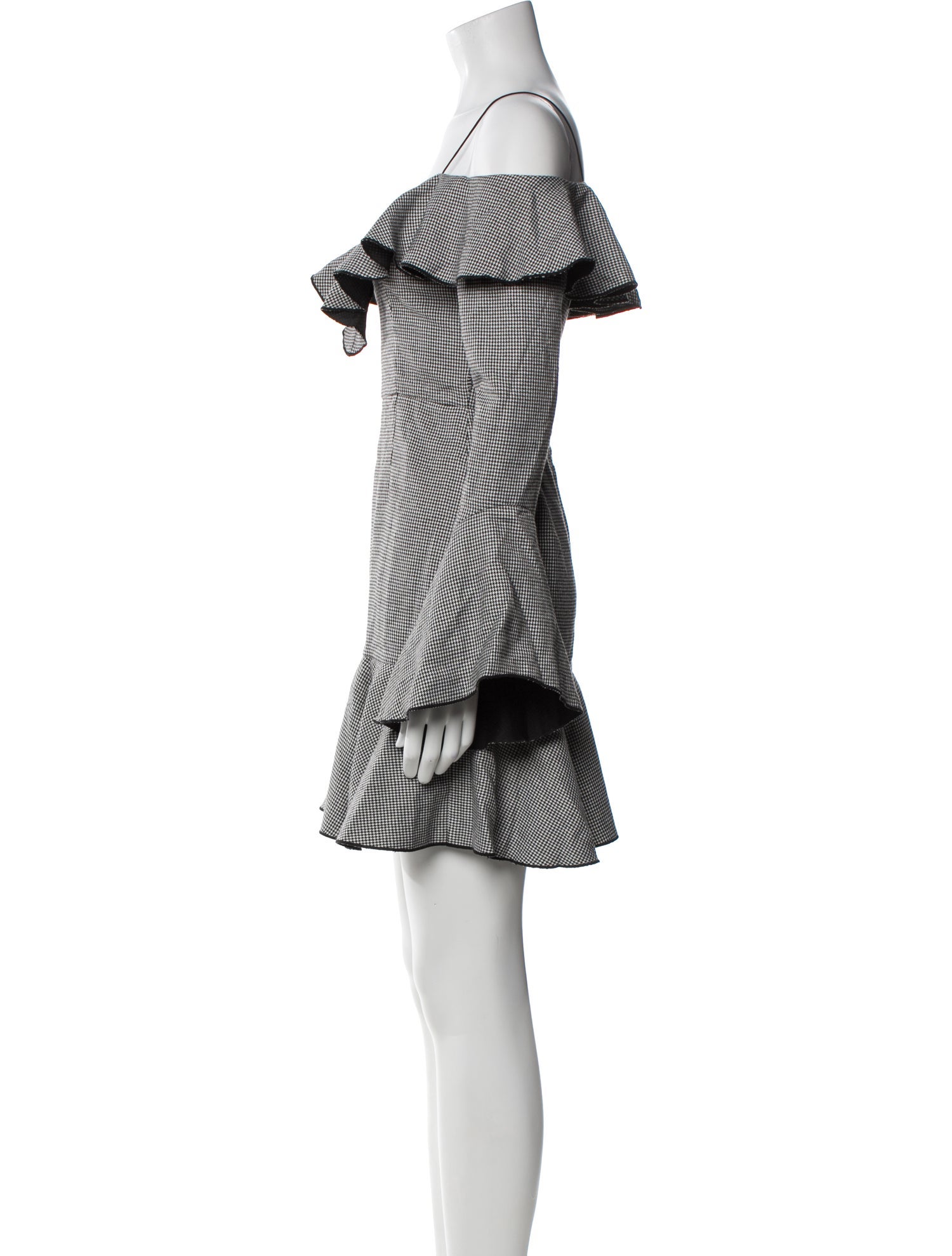 Nicholas Plaid Print Mini Dress