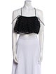 Nicholas Printed Square Neckline Crop Top