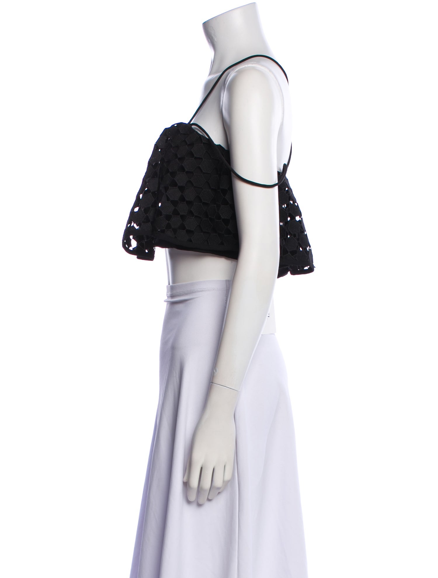 Nicholas Printed Square Neckline Crop Top