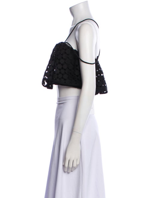 Nicholas Printed Square Neckline Crop Top