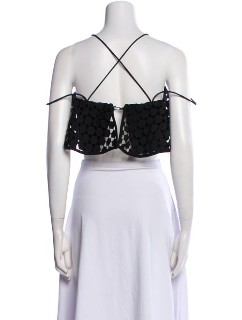 Nicholas Printed Square Neckline Crop Top