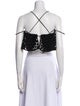 Nicholas Printed Square Neckline Crop Top