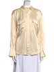 Nicholas Silk Long Sleeve Button-Up Top