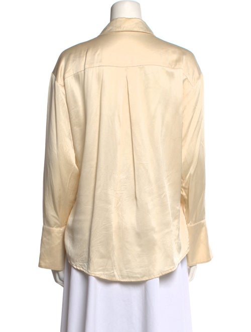 Nicholas Silk Long Sleeve Button-Up Top