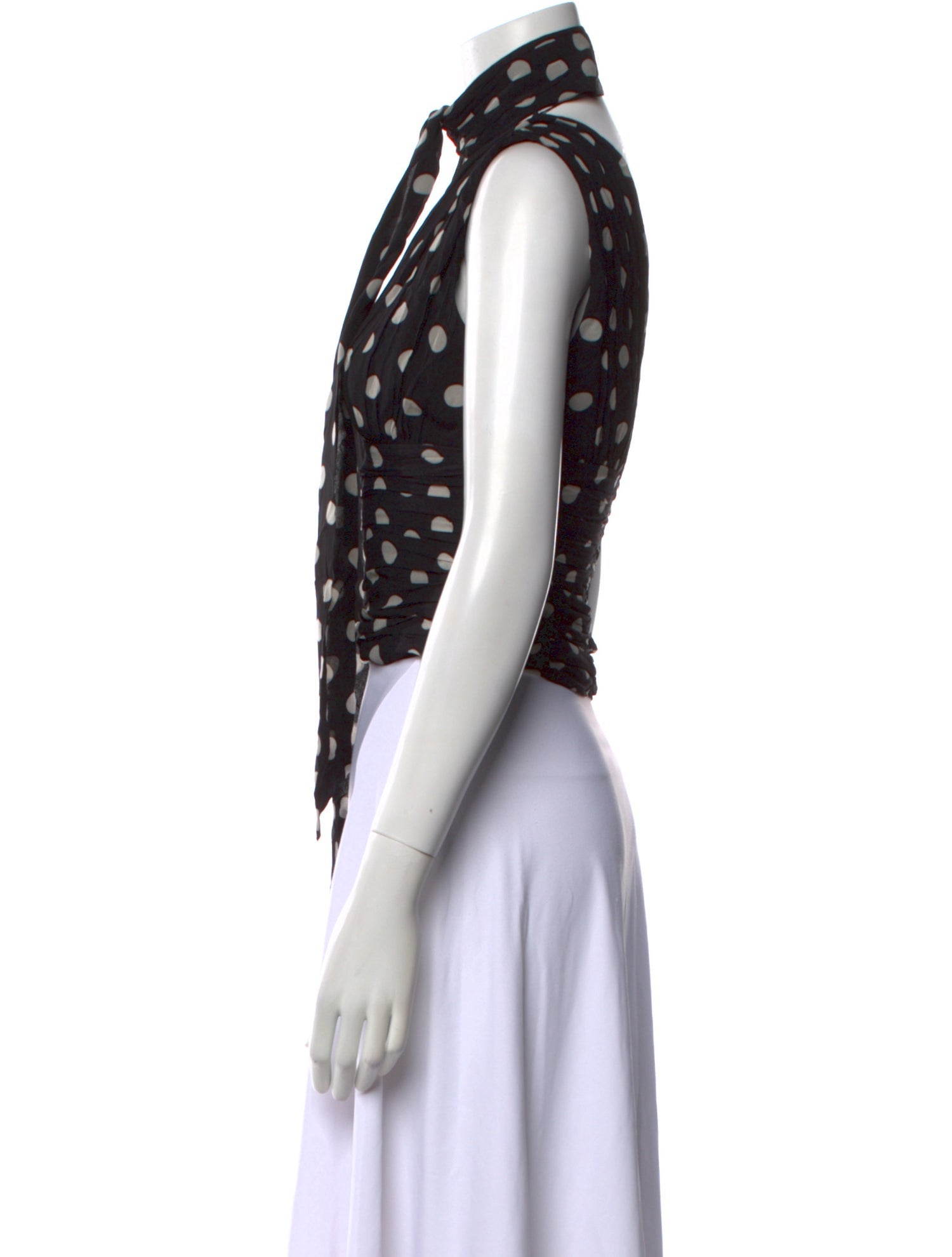 Nicholas Polka Dot Print V-Neck Top