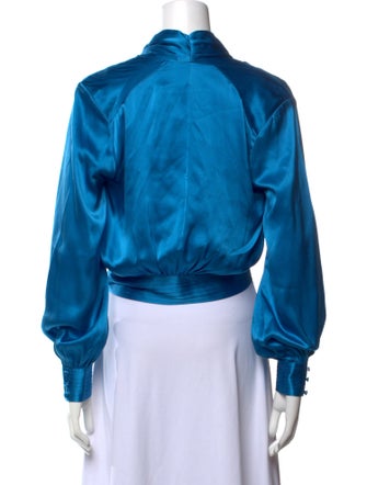 Nicholas Silk V-Neck Crop Top