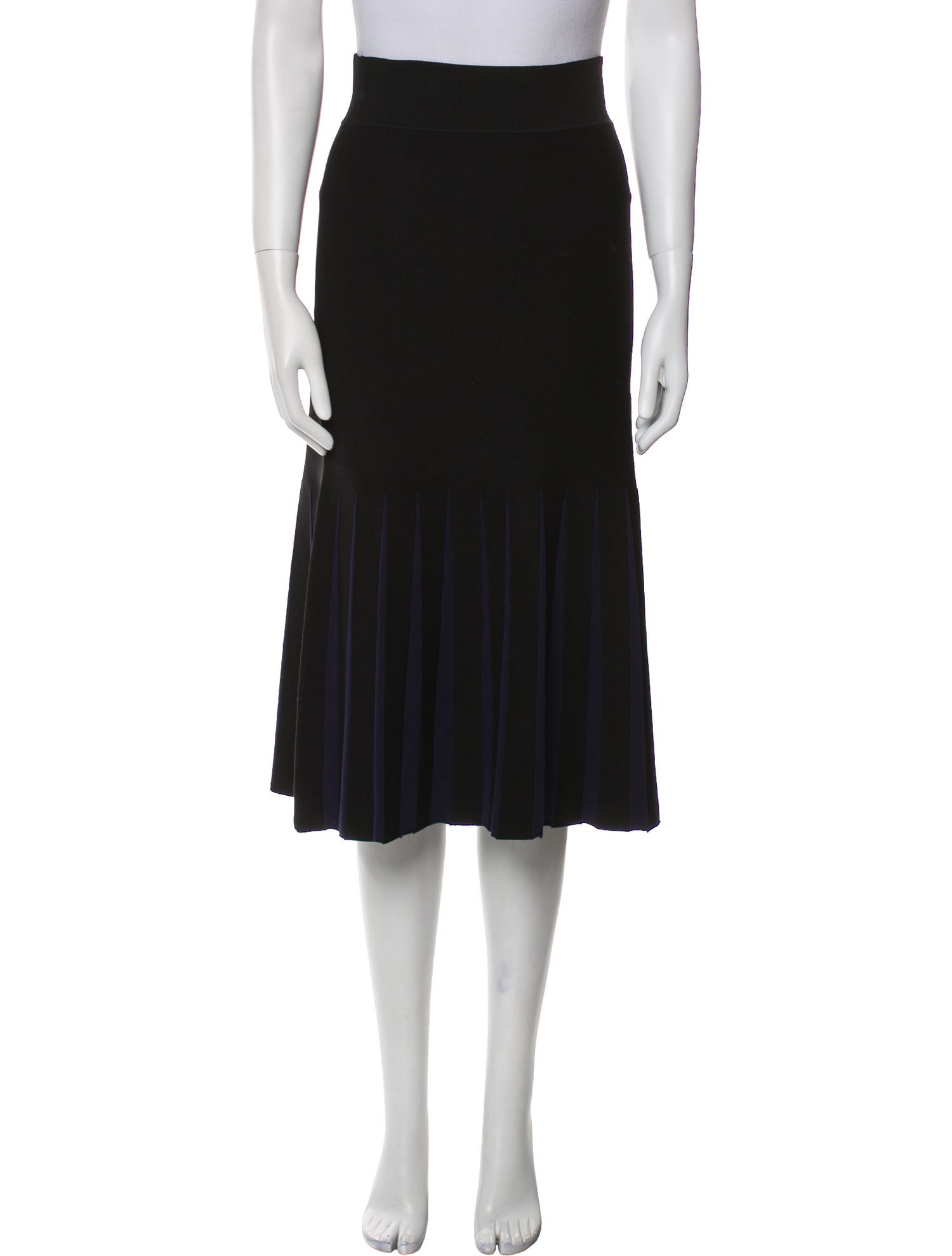 Nicholas Pleated Accents Midi Length Skirt