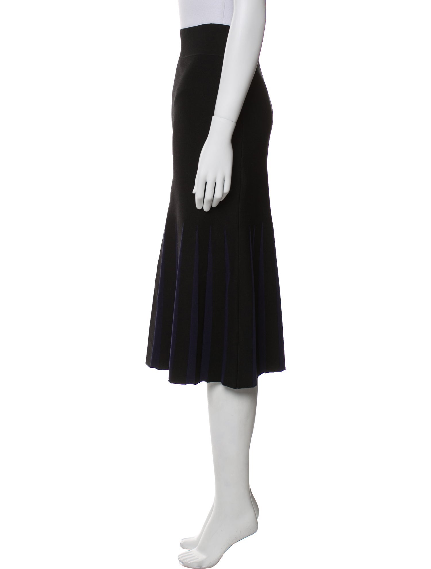 Nicholas Pleated Accents Midi Length Skirt