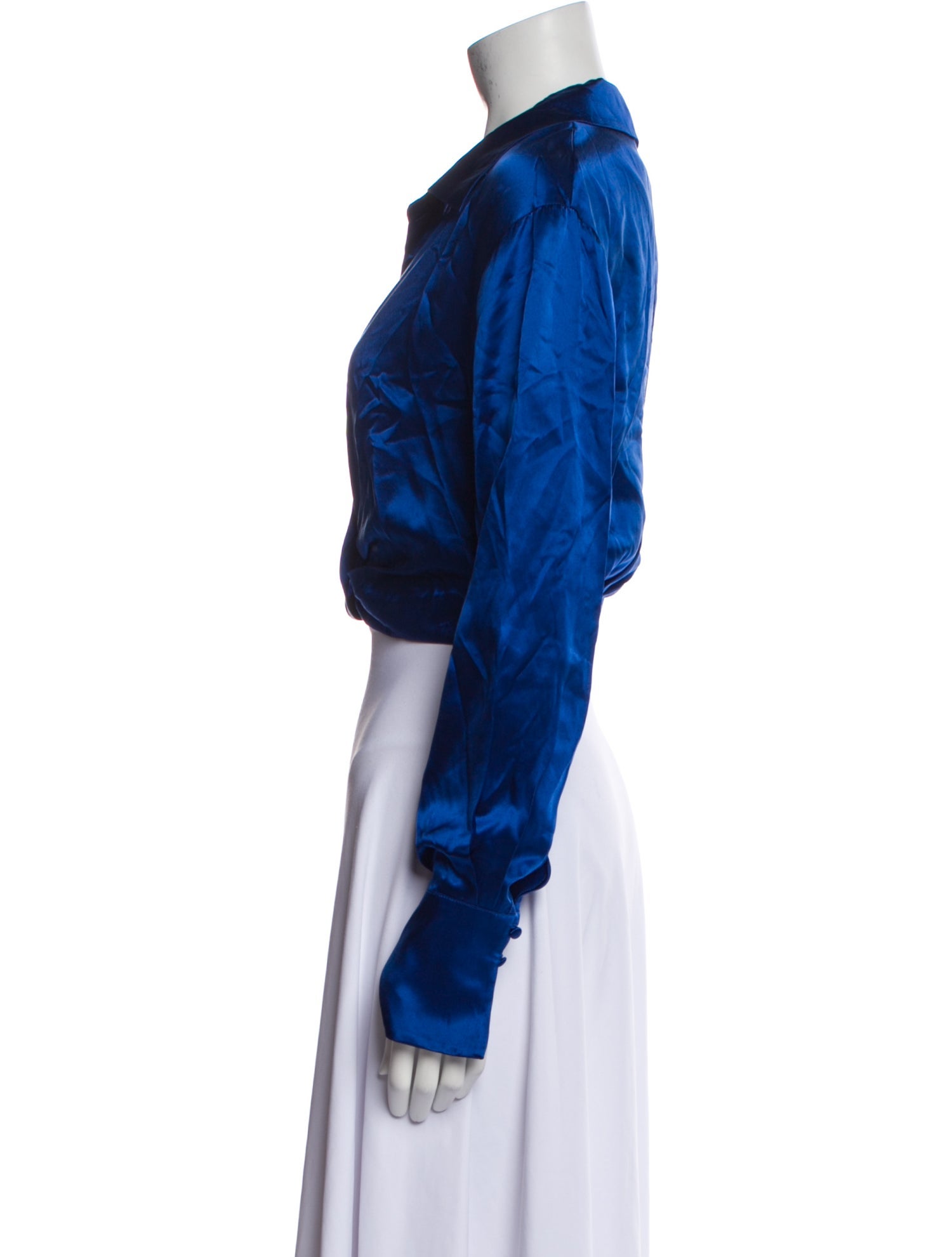 Nicholas Silk V-Neck Crop Top