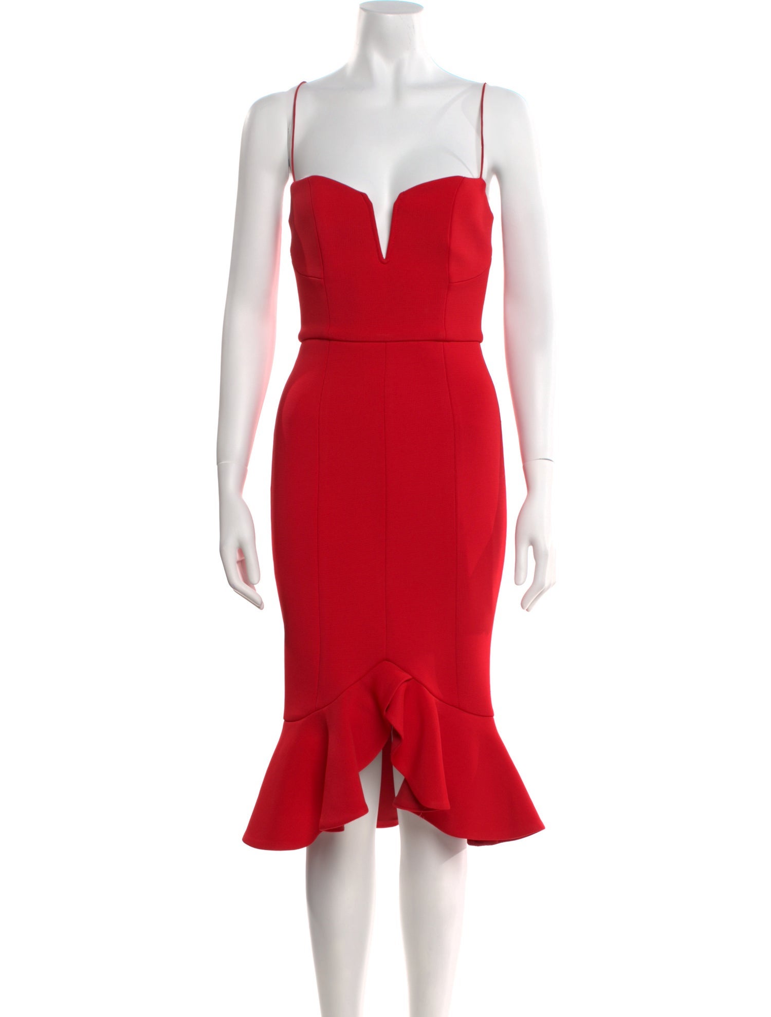 Nicholas Square Neckline Midi Length Dress