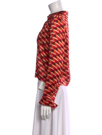 Nicholas Silk Printed Crop Top