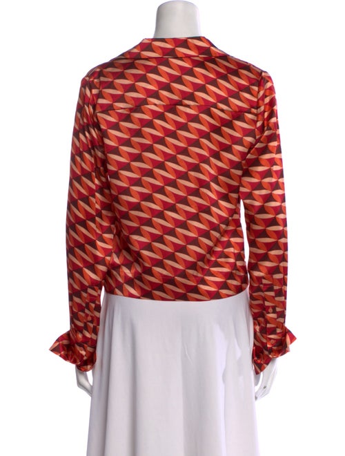 Nicholas Silk Printed Crop Top