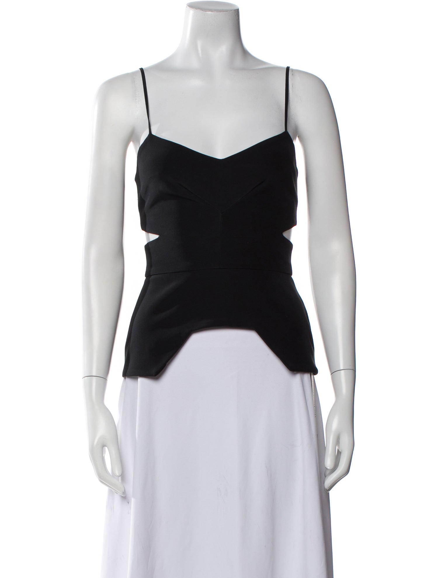 Nicholas Silk V-Neck Crop Top