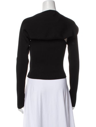 Nicholas Square Neckline Long Sleeve Crop Top