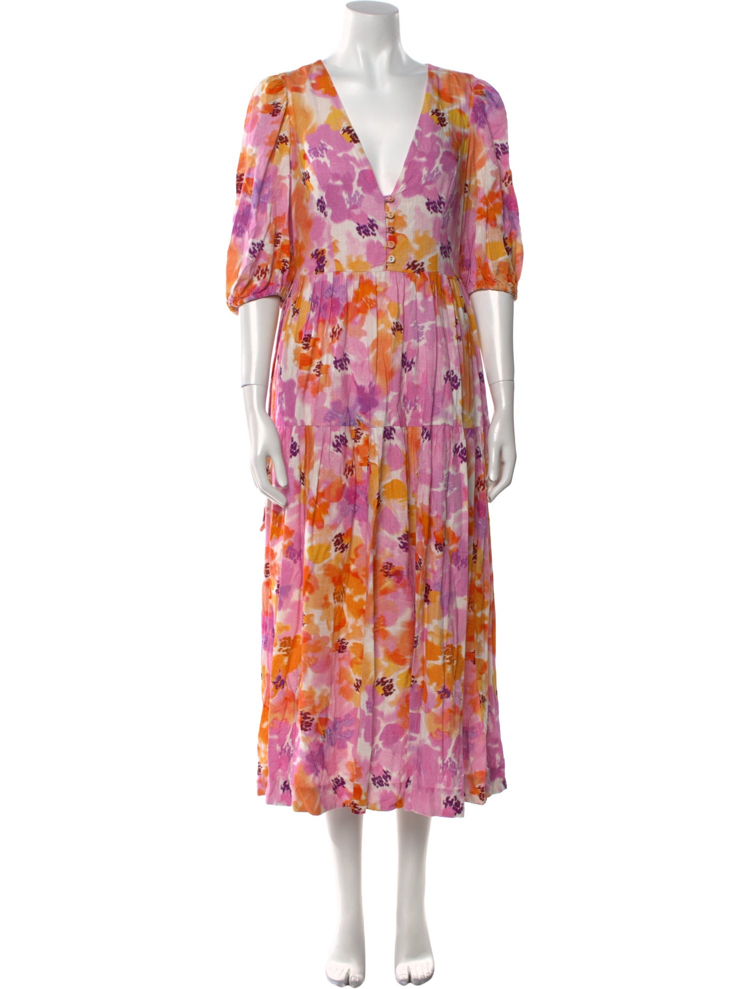 Nicholas Floral Print Long Dress