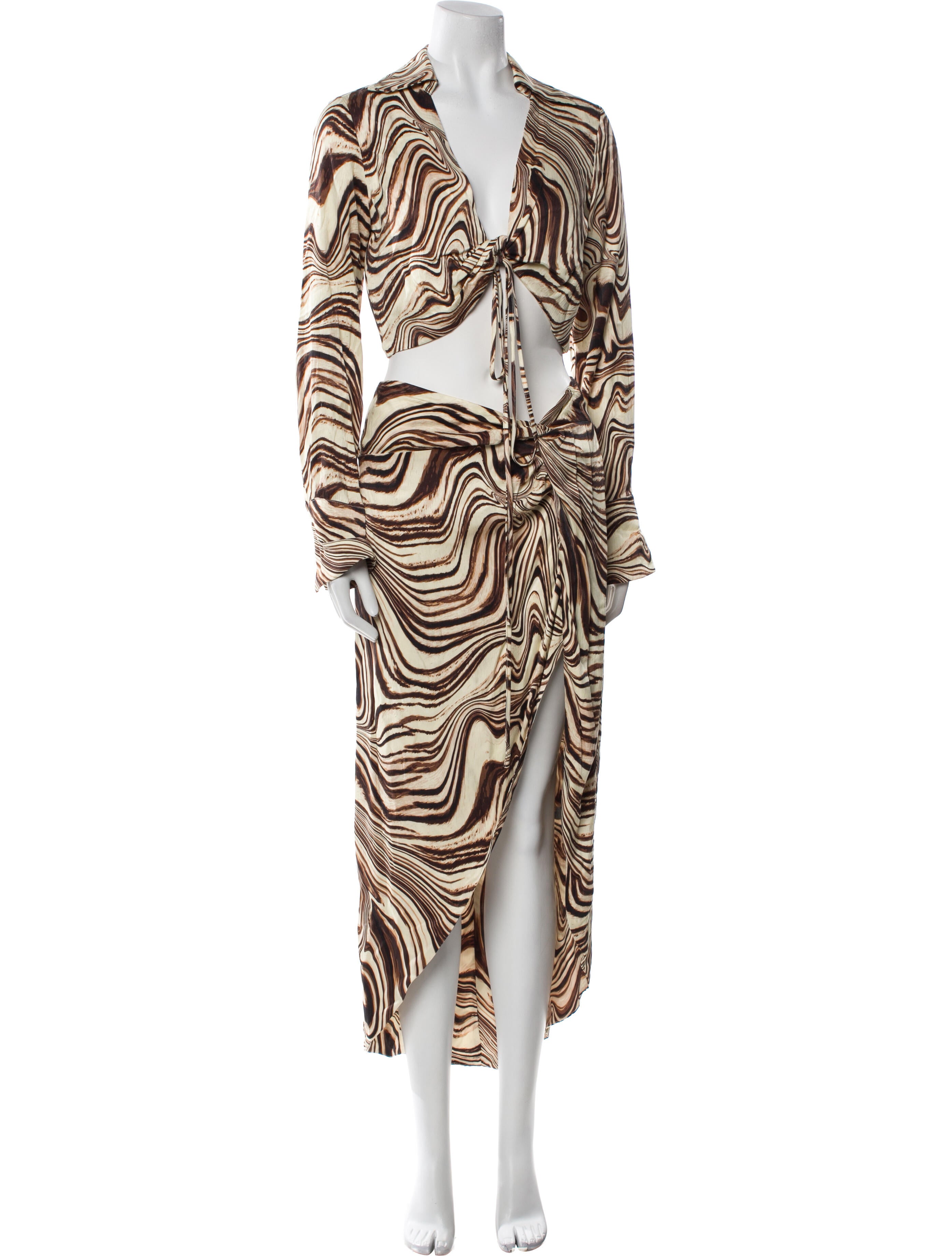 Nicholas Silk Printed Skirt Set w/ Tags