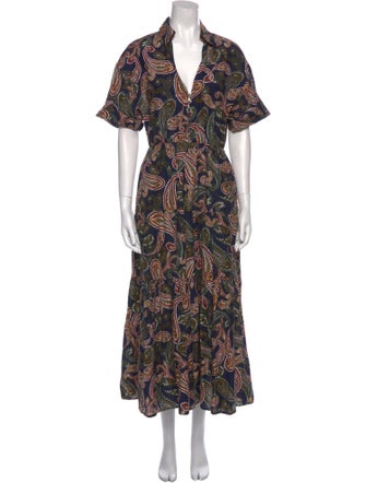 Nicholas Paisley Print Long Dress